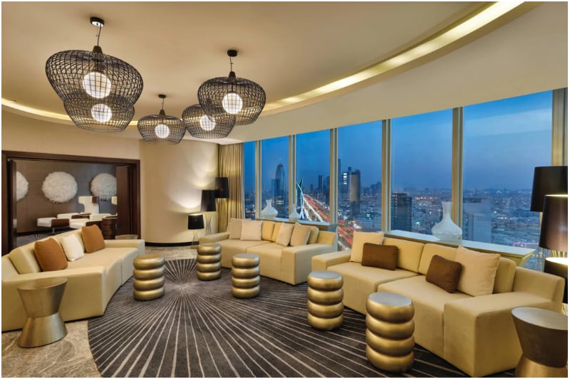 W Marriott Hotel Riyadh Royal Suite living room