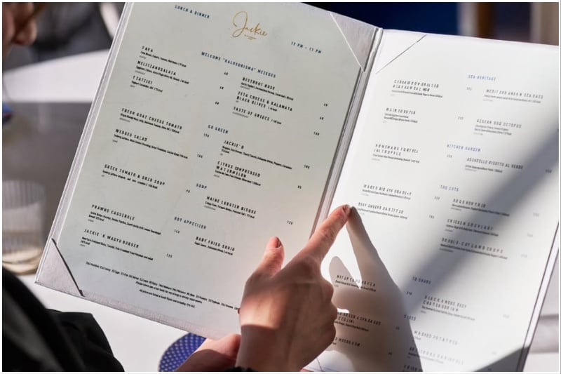 Jackie Restaurant menu