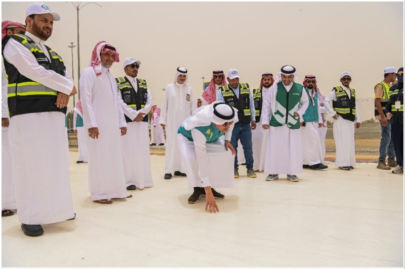 cooled pedestrian walkway in Makkah