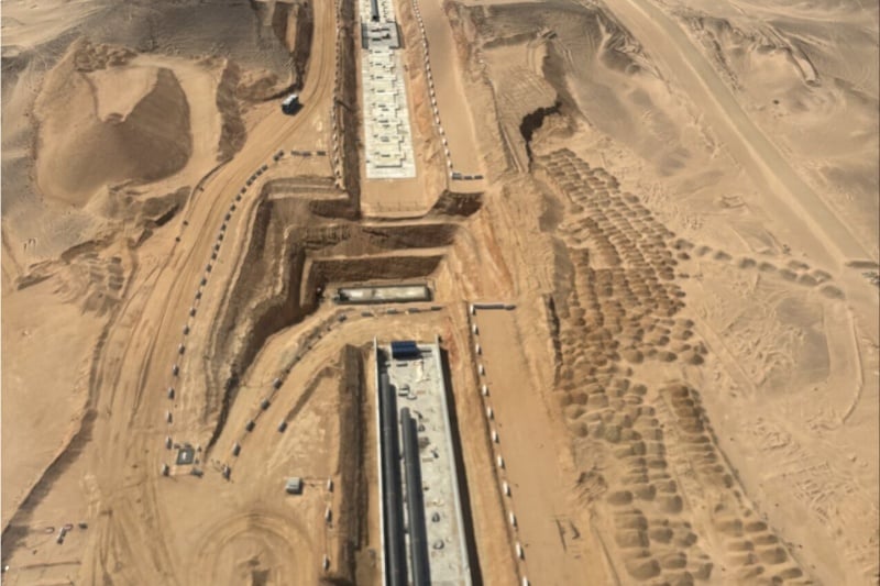 progress of THE LINE by NEOM 