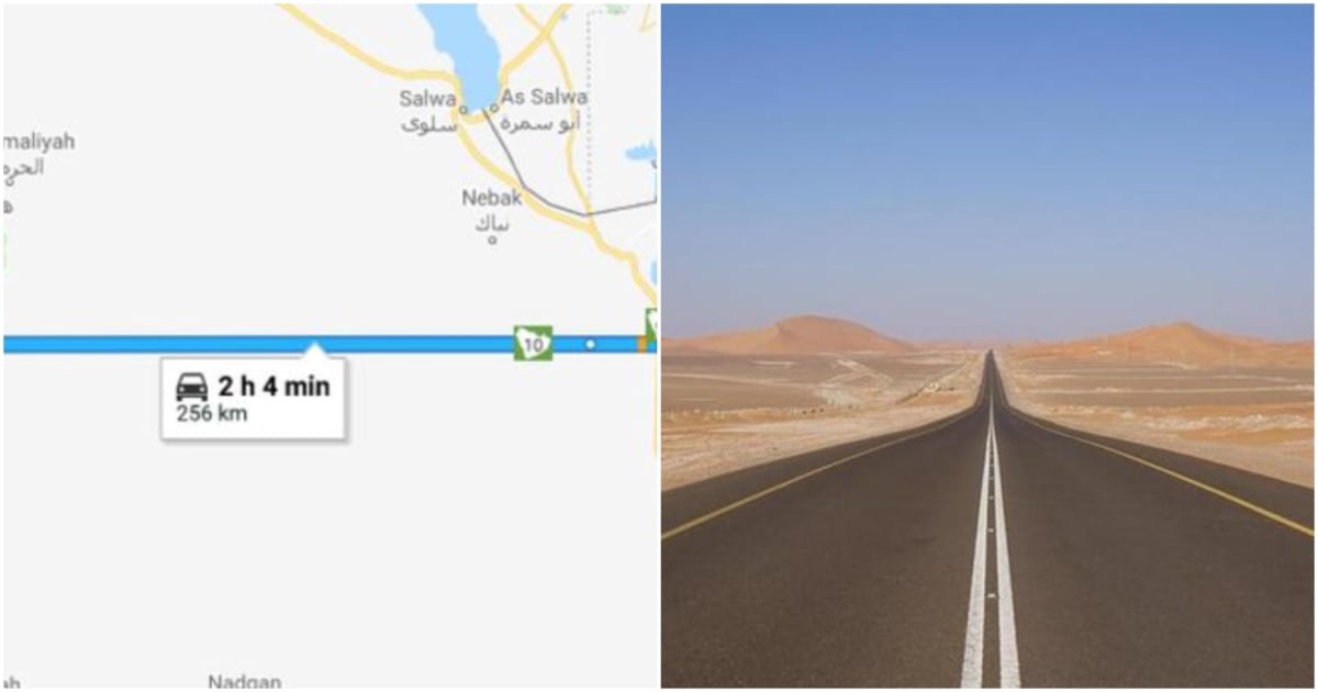 Saudi Arabia is actually home to the world’s longest straight road