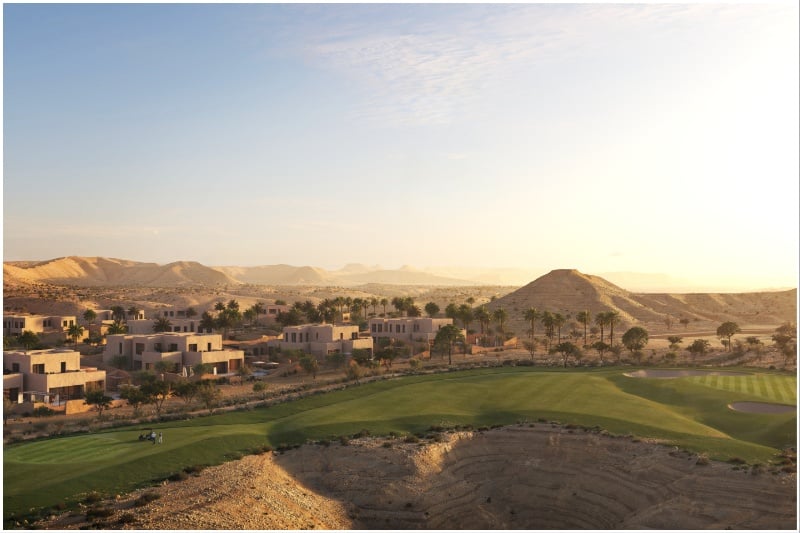 The Chedi Residences Wadi Safar golf course view