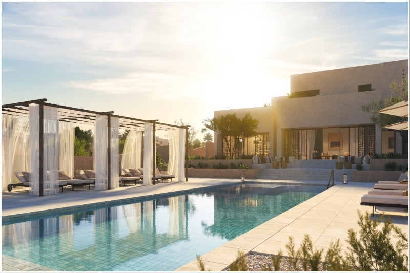 The Chedi Residences Wadi Safar pool