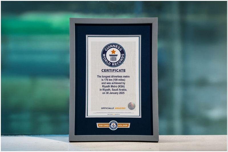 Riyadh Metro earns Guinness World Record