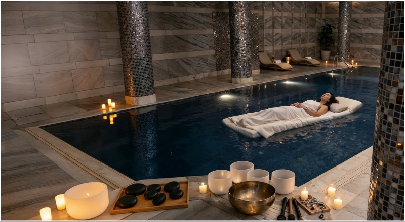 Floating sound bath Mansard Spa